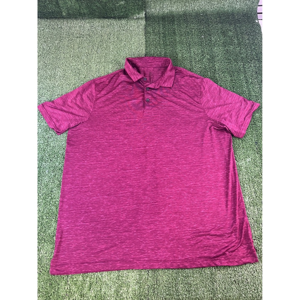 Champion Duo Dry Mens XXL Maroon Heather Short Sleeve Golf Polo Shirt